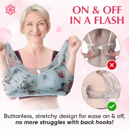 Lace Buttonless Comfortable Bra